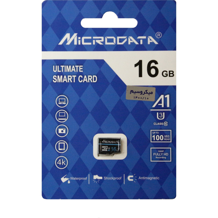 کارت حافظه MicroSdHc میکرودیتا ظرفیت ۱۶ گیگابایت استاندارد UHS-I U1