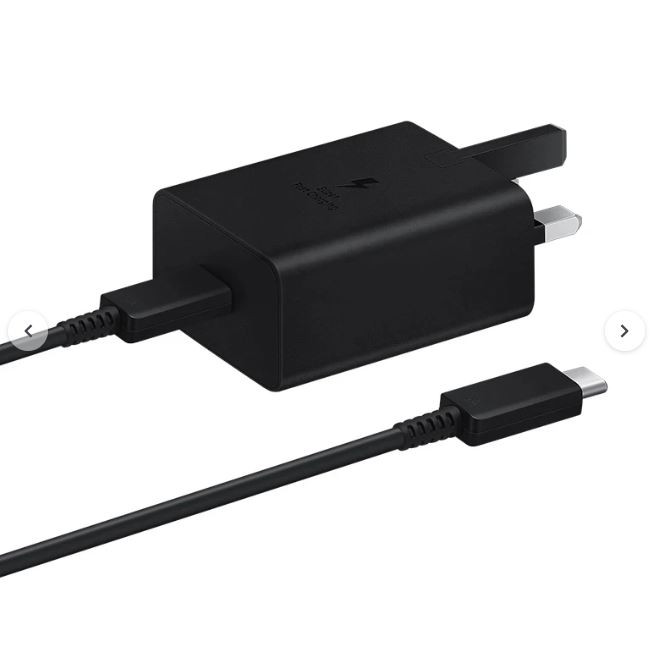 شارژر موبایل 45 وات سامسونگ مدل USB-C همراه با کابل اصلی