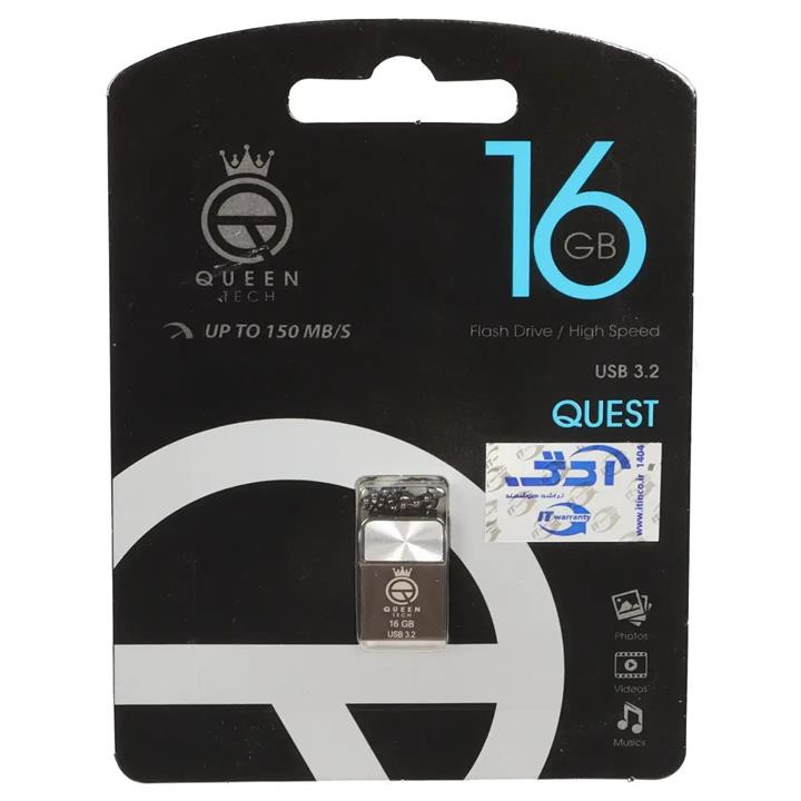 فلش مموری کویین تک مدل Quest USB 3.2 ظرفیت 16 گیگابایت