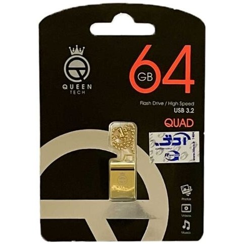 فلش کوئین تک مدل QUEEN TECH QUAD 64GB USB 3.2