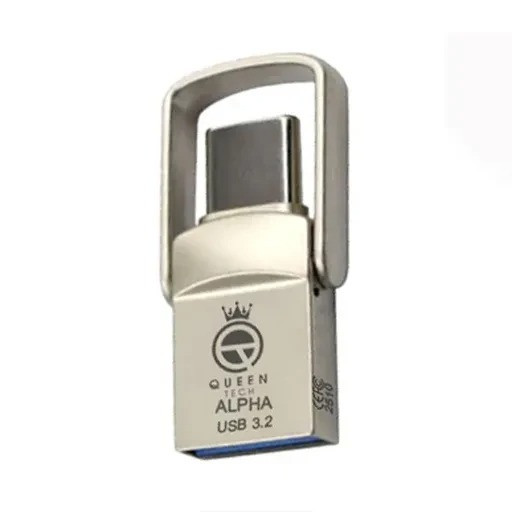 فلش مموری کویین تک مدل Alpha USB 3.2 Dual Type-C ظرفیت 32 گیگابایت