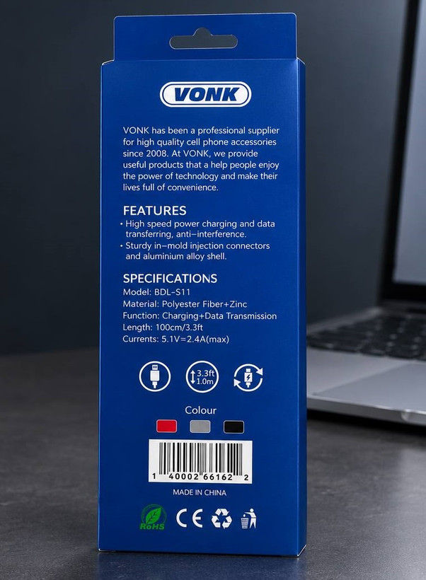 کابل شارژر میکرو VONK BDL-S11
